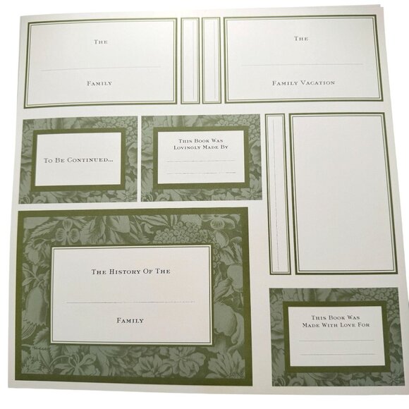 Anna Griffin 2003 Family Tree Album 12 Pages Only 12x12 Cut Aparts Frames RARE - Picture 13 of 15